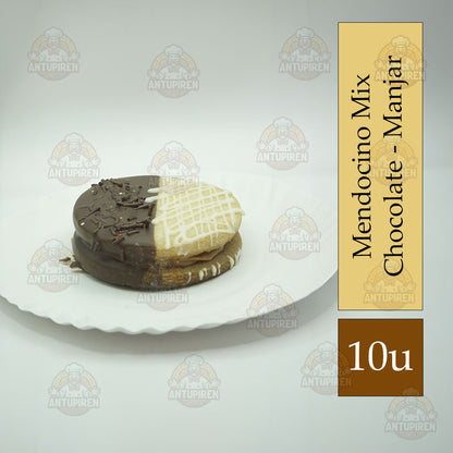 Mendocino relleno de Manjar y cubierto con mix de Chocolate / Pack de 10 unidades