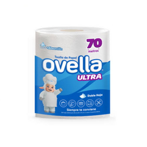 TOALLA DE PAPEL OVELLA 70MTS DOBLE HOJA