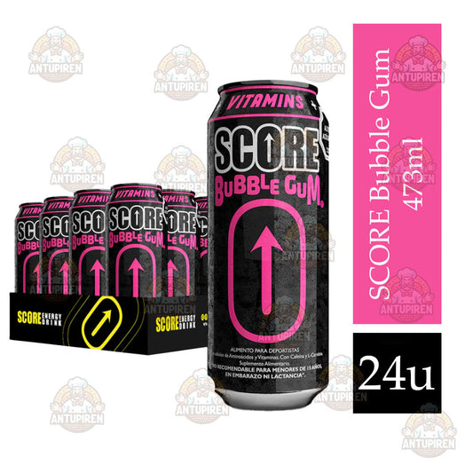 SCORE Bubble Gum Energy Drink 473ml | Pack 24 Latas