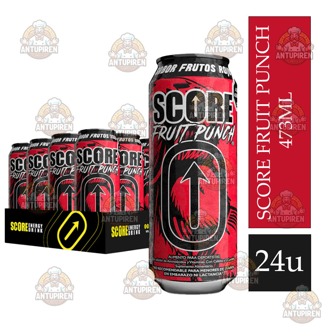 SCORE Fruit punch Energy Drink 473ml – Pack de 24 Latas