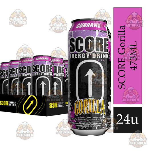 SCORE Gorilla Energy Drink 473ml | Pack 24 Latas