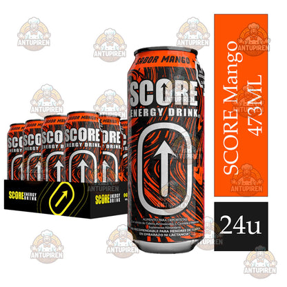 SCORE Mango Energy Drink 473ml | Pack 24 Latas