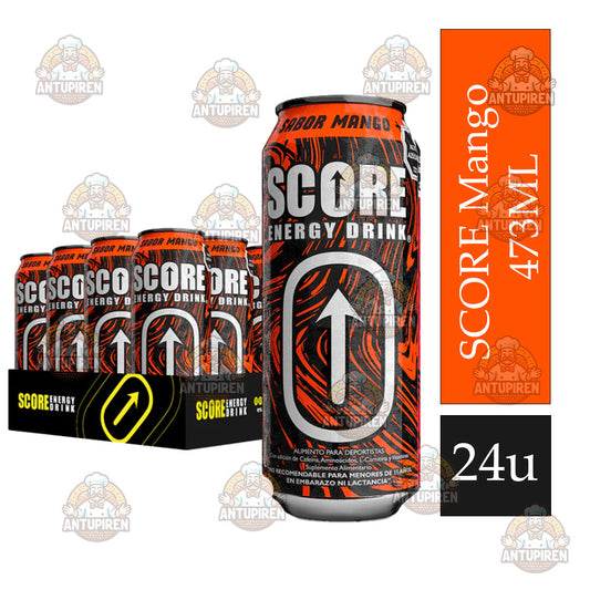 SCORE Mango Energy Drink 473ml | Pack 24 Latas
