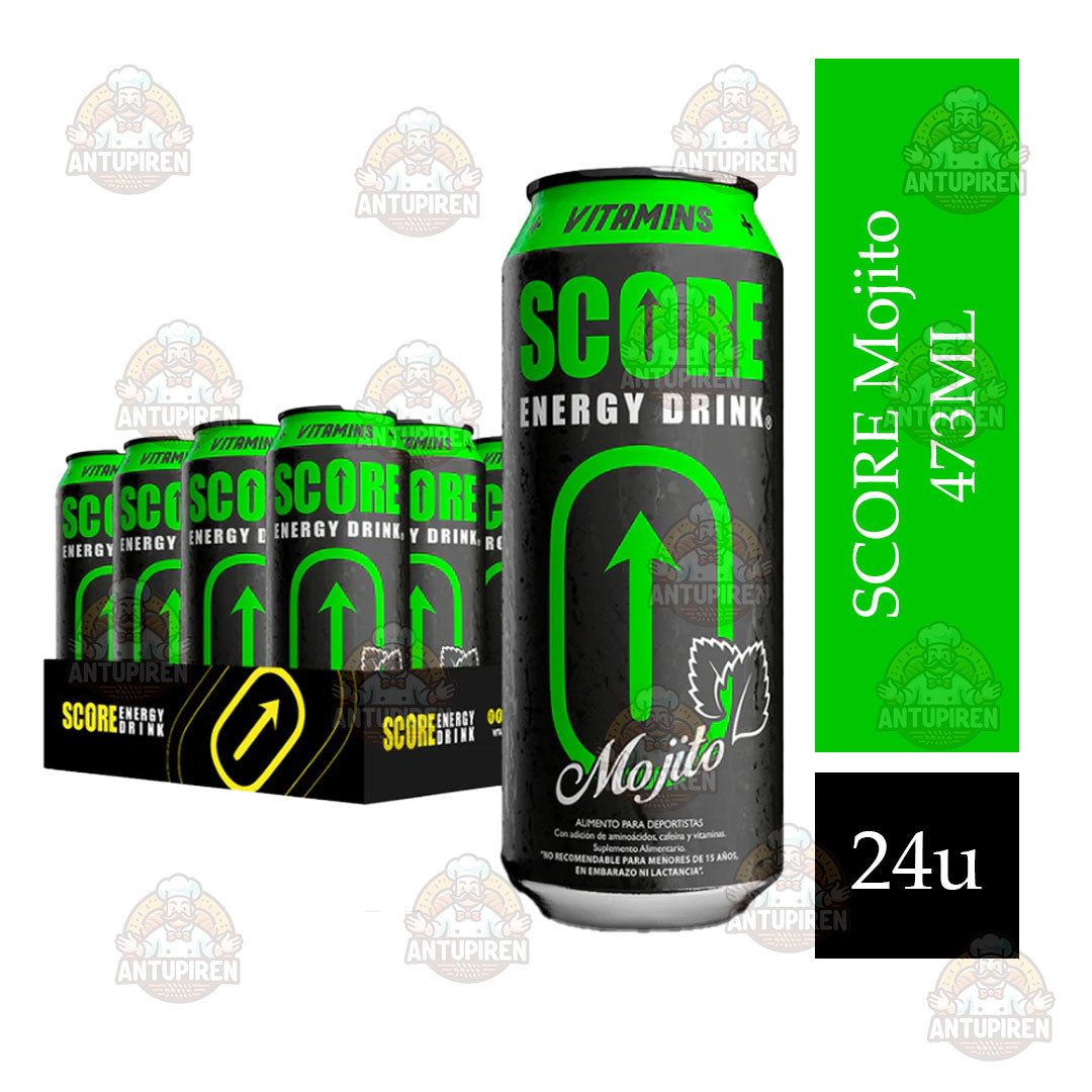 SCORE Mojito Energy Drink 473ml – Pack de 24 Latas