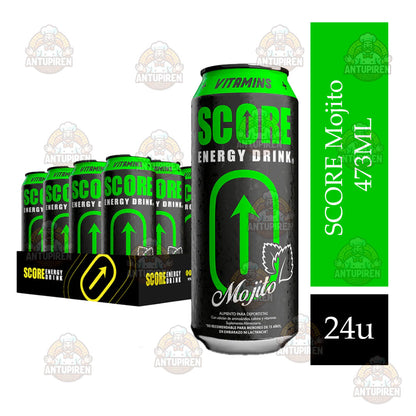 SCORE Mojito Energy Drink 473ml – Pack de 24 Latas