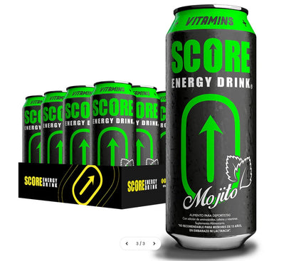 SCORE Mojito Energy Drink 473ml – Pack de 24 Latas