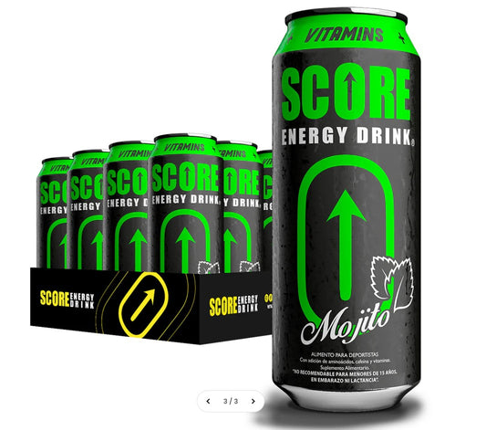 SCORE Mojito Energy Drink 473ml – Pack de 24 Latas