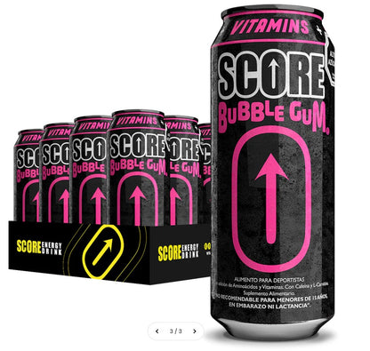 SCORE Bubble Gum Energy Drink 473ml | Pack 24 Latas