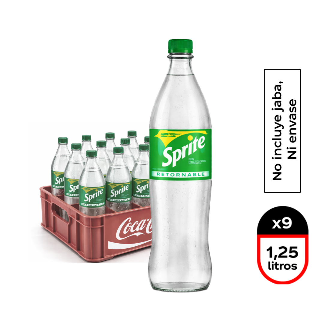 Jaba 9 Unidades - Sprite Original Retornable 1,25L - $1.000c/u