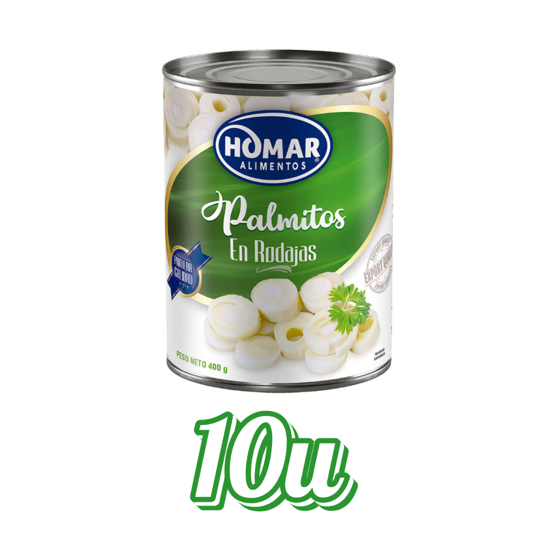 Palmitos Rodajas Homar En Lata 400g - $1.390 c/u