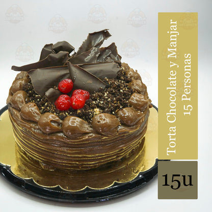 Torta Chocolate y Manjar – 15 Porciones
