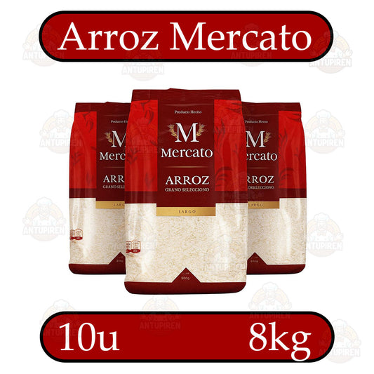 Arroz Mercato 800gr c/u Grado 2 - pack 10u  - $950c/u