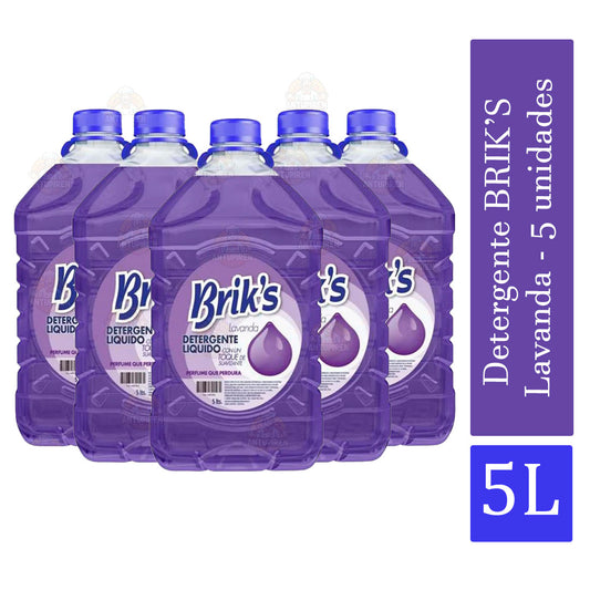 Detergentes Brik’s Lavanda 5 L (5 unidades)