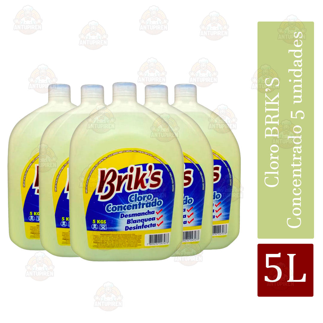 Cloro Concentrado Brik’s 5 L – 5 unidades