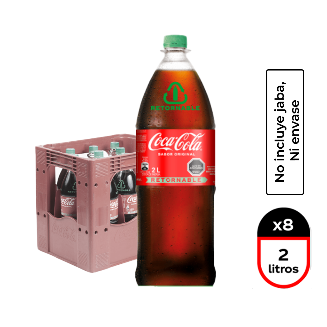 Jaba 8 Unidades - Coca-Cola Original Retornable 2L - $1.590c/u