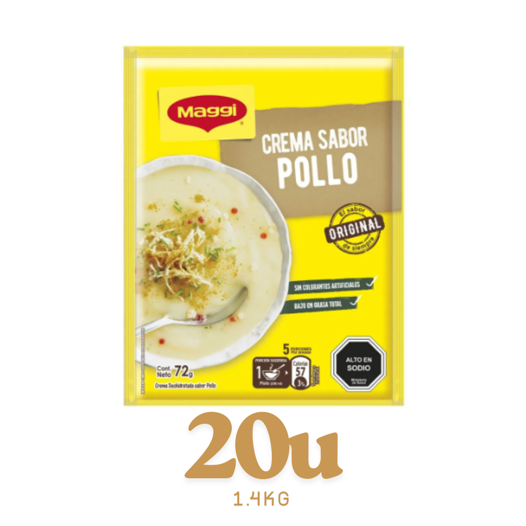 Pack 20 Unidades - Crema Pollo Maggi 72gr - $685c/u
