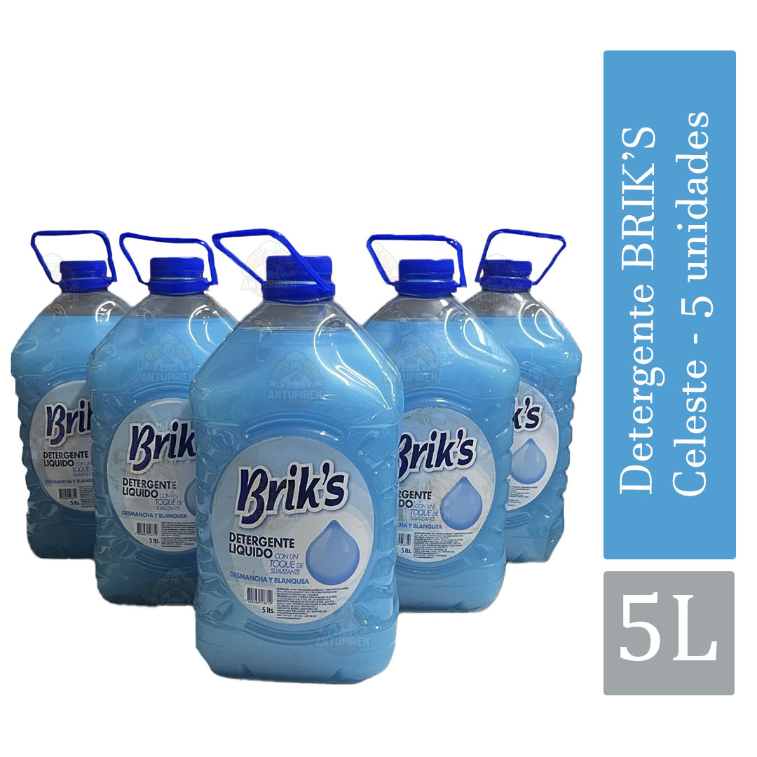 Detergentes Brik’s Celeste 5 L (5unidades)