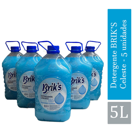 Detergentes Brik’s Celeste 5 L (5unidades)