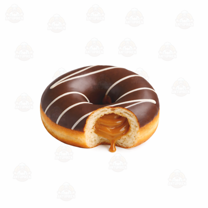Caja 10 Unidades Donas rellenas cubiertas con chocolate negro $950 c/u