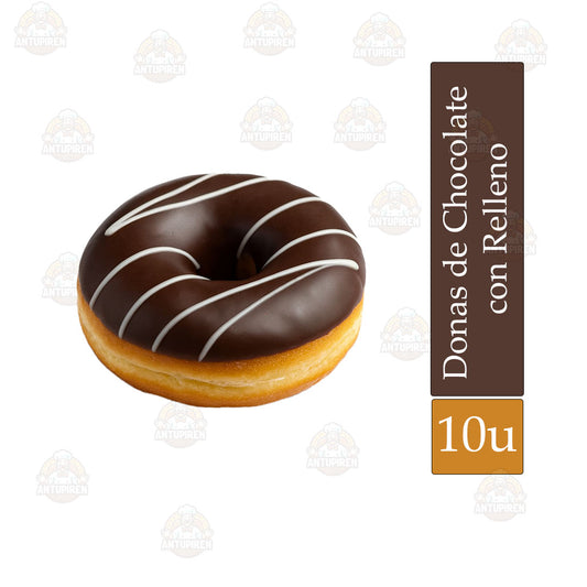 Donas de Chocolate negro con Relleno – Caja 10 Unidades $750c/u