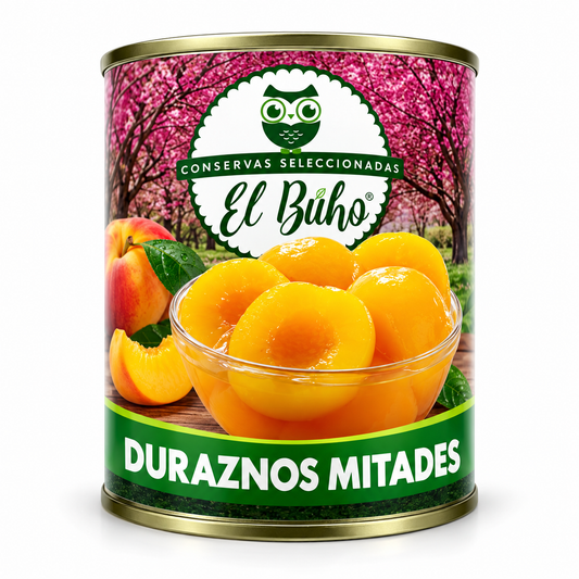 Duraznos en Mitades en Conserva El Búho 426G