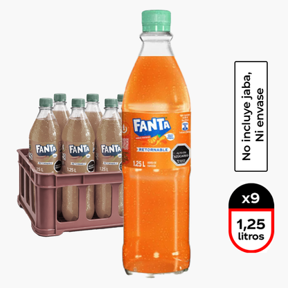 Jaba 9 Unidades Bebida 1,25L Retornable - $1.100c/u