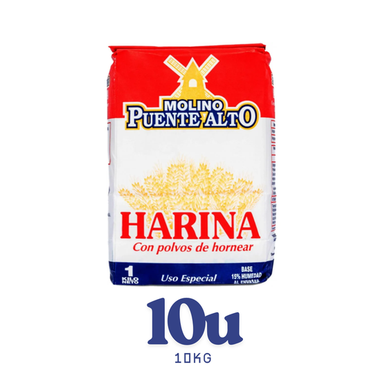 Pack 10u - Harina con Polvo Molino Puente Alto 10kg - $820