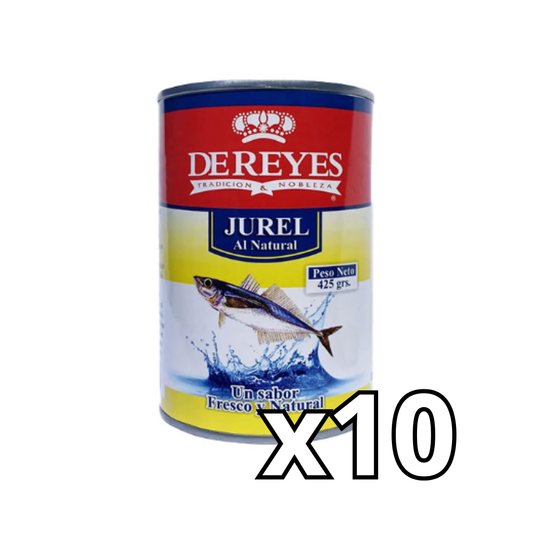 Pack 10 unidades - Jurel Natural De Reyes 425g - $1.200c/u