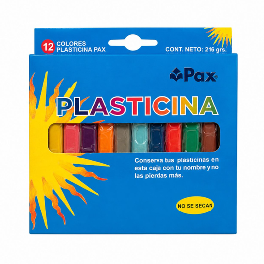Plasticina Pax 12 Colores moldeable