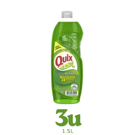 Pack 3u Lavalozas Quix Limon 1.5L - $1.390c/u