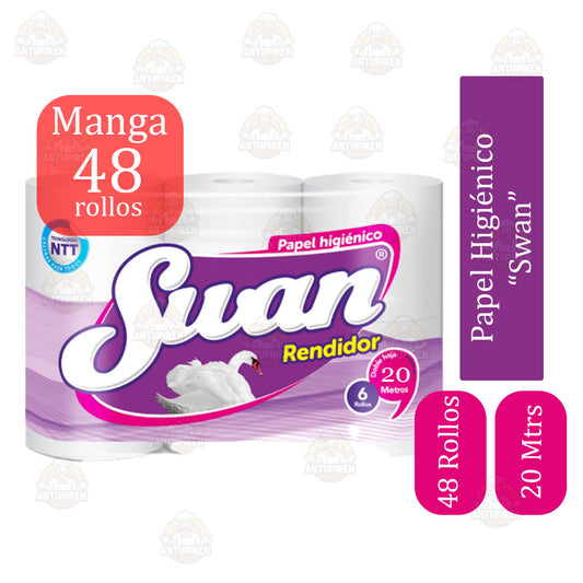 Manga de Papel Higiénico Swan - 48 Rollos de 20 metros