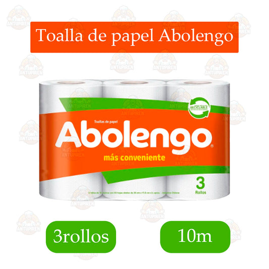 Manga de Toalla de papel abolengo 10un - 30rollos/10m - $990c/u