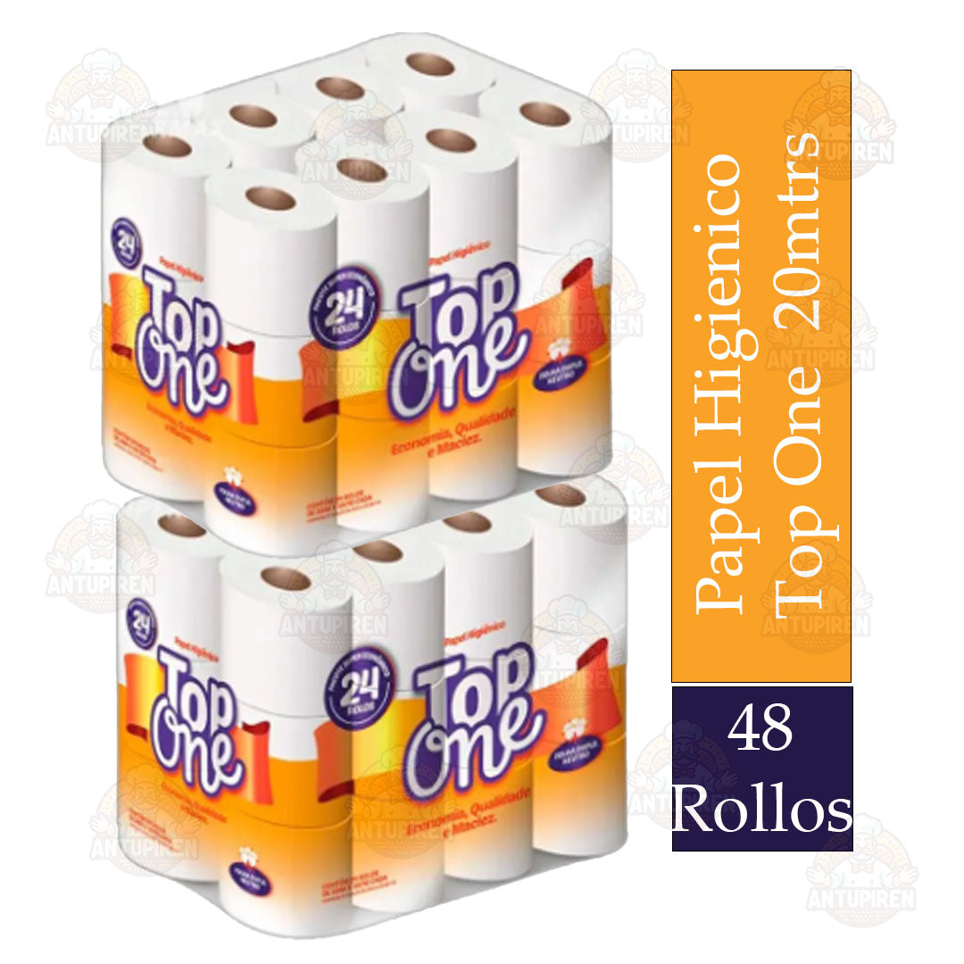 Papel Higienico Top One 20mts (Pack 48u) $4.900c/u
