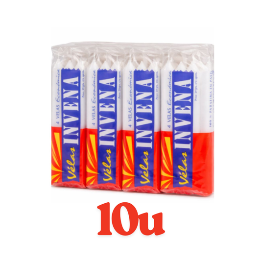 Pack 10u - Vela Económica Invena - $830c/u